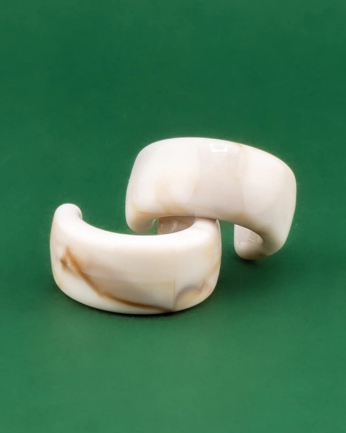 Creamy Beige Acrylic Hoops | Kaleidoscope Living