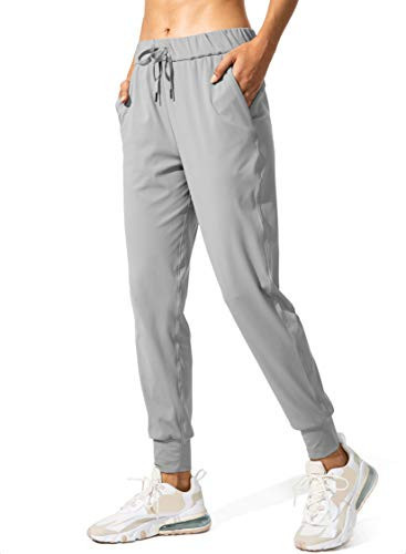 SANTINY Women's Joggers Pants Pockets Drawstring Running Sweatpants for Women Lounge Workout Jogging(Light Grey_L) | Amazon (US)