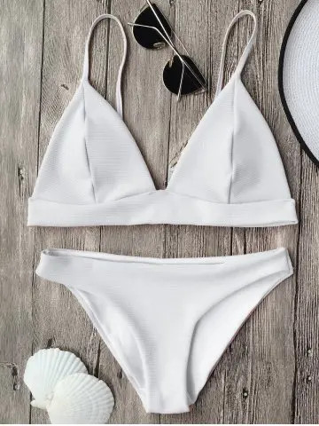 Cami Plunge Bikini Top and Bottoms | Rosegal US