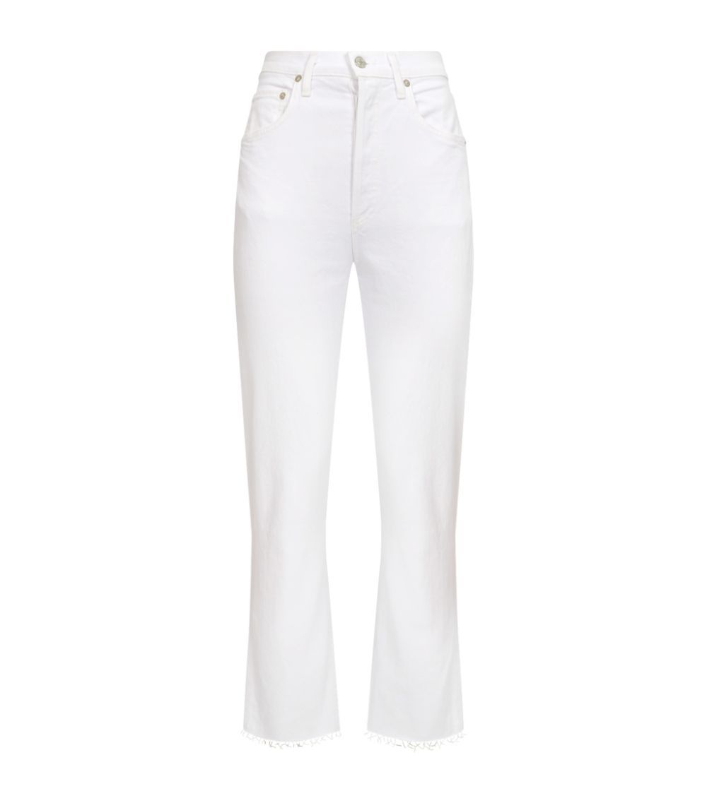 Sale | AGOLDE Riley Straight Crop Jeans | Harrods UK | Harrods