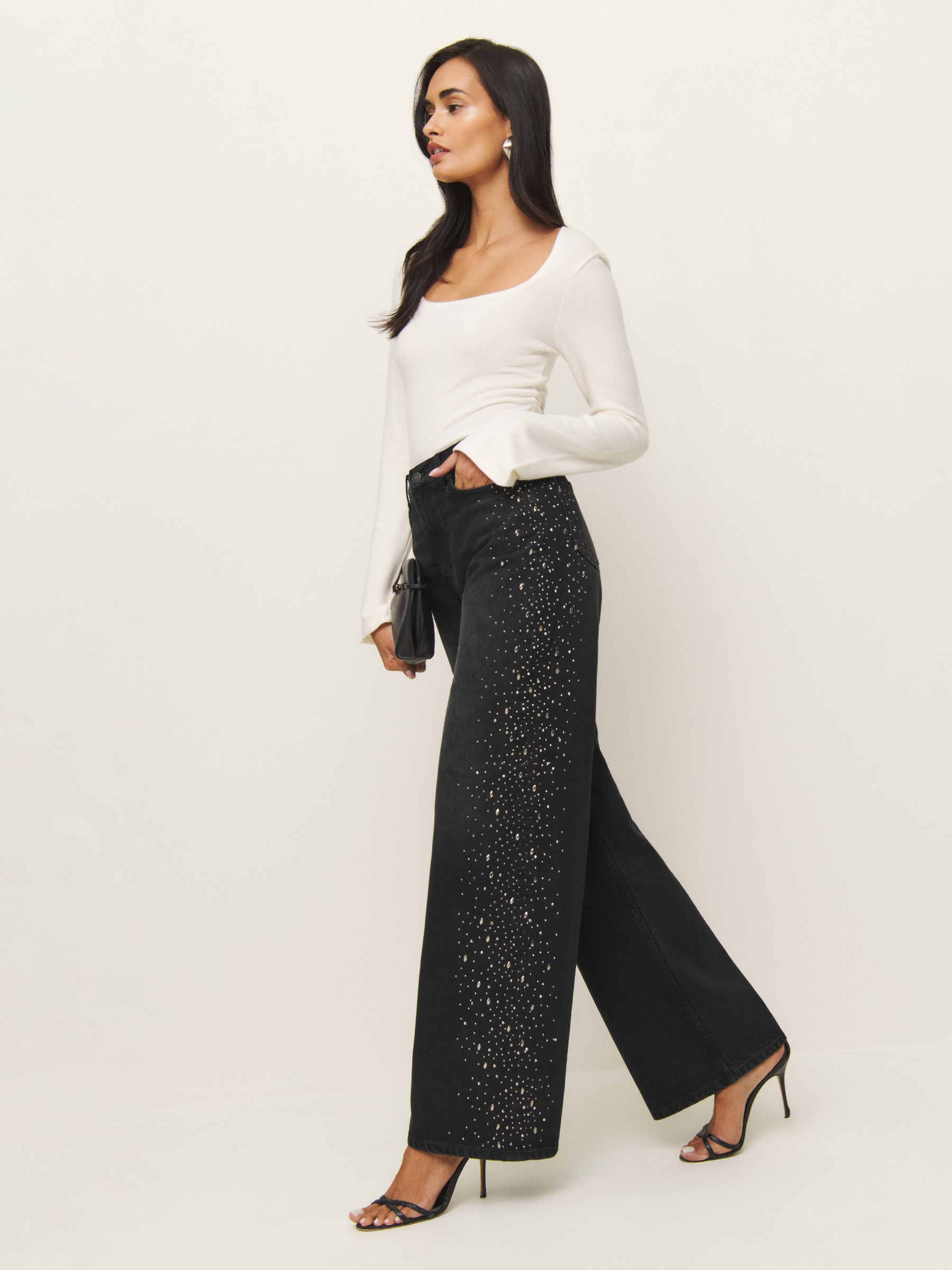 Cary High Rise Slouchy Wide Leg Jeans | Reformation (Global)