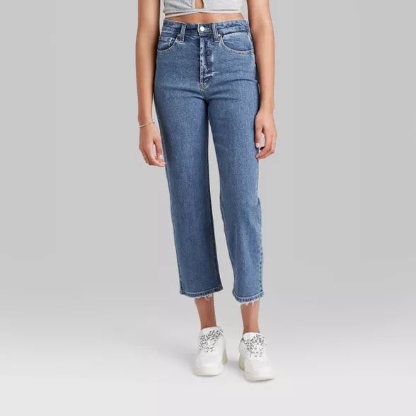 Women's Super-High Rise Straight Jeans - Wild Fable™ Medium Blue | Target