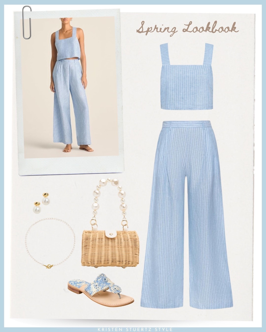 This swimsuit cover up includes a crop top, wide leg pants, Jack Roger’s sandals, a pearl handle wicker bag, and gold accessories. 

@ltk 

#spring outfits 2026 #travel outfits #vacation outfits beach #summer outfits 

#LTKTravel #LTKOver40 #LTKSwim