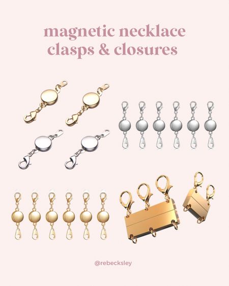 The BEST solution for those with nails or who struggle clasps.

Magnetic necklace clasp and closures (single necklace, double necklace, triple necklace).

#LTKfindsunder50 #LTKstyletip