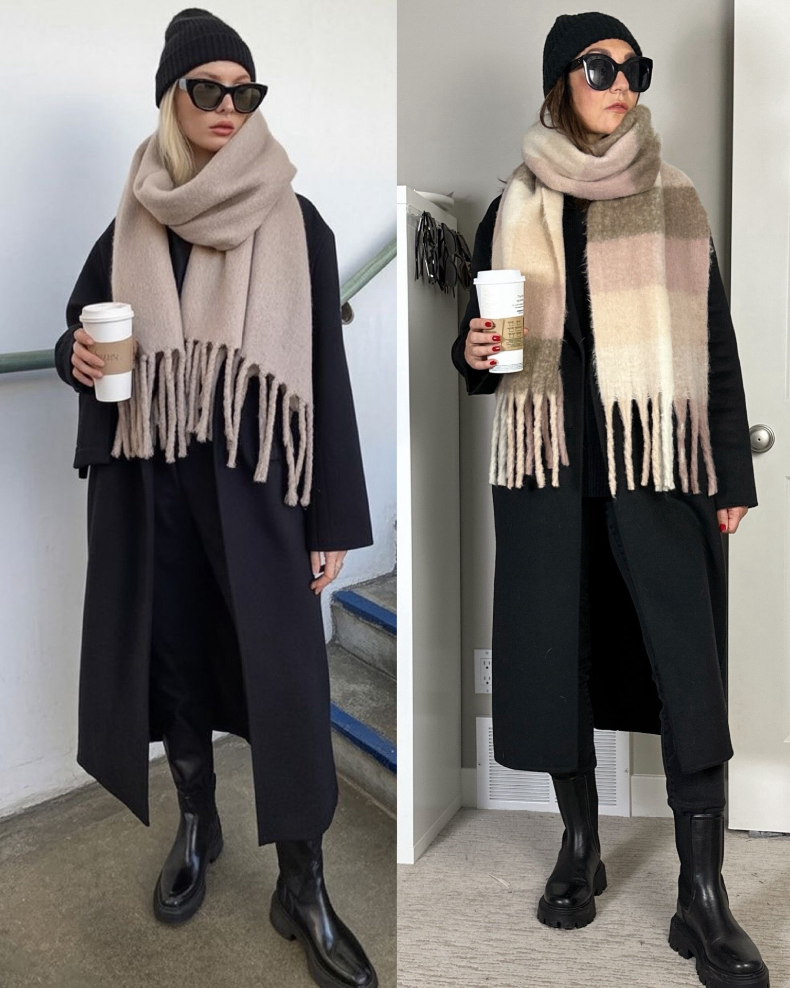 Pinterest winter outfit, the scarf is the outfit! 
My scarf is from last year but I linked this years version and the one I also considered, I have that one in several colors, it’s super soft!
Also linked my wool blend coat, I’m 5’ 7” wearing my usual size small. I got M in the cashmere blend sweater (it fits tts, I like a roomy fit).
Skinny jeans and boots are also from last year, I linked similar.
Also linked my sunnies, similar beanies and the cardigan, tee and leggings I wore at the beginning of the video.


#LTKootd #LTKFindsUnder100 #LTKOver40