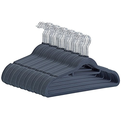 CRESNEL Velvet Hangers 50 Pack - Extra Strong to Hold Heavy Coat and Jacket - Non-Slip & Space Savin | Amazon (US)