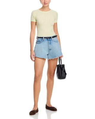 The Flutter High Rise Jean Shorts in California Poppies - Exclusive | Bloomingdale's (US)