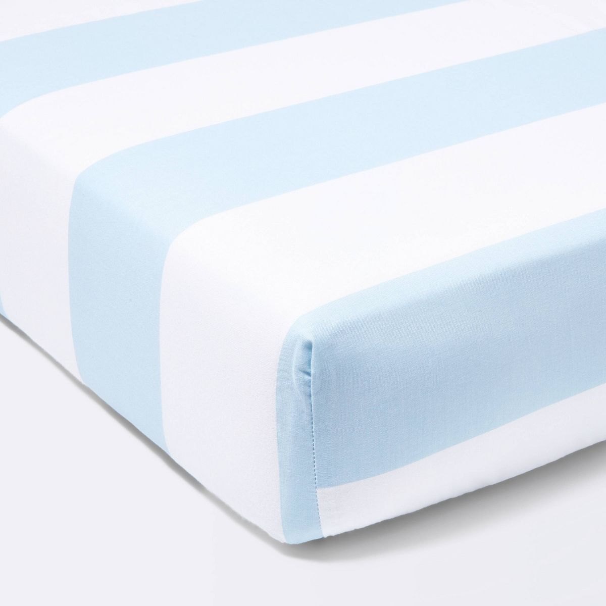Fitted Crib Sheet Rugby Stripe - Blue/White - Cloud Island™ | Target