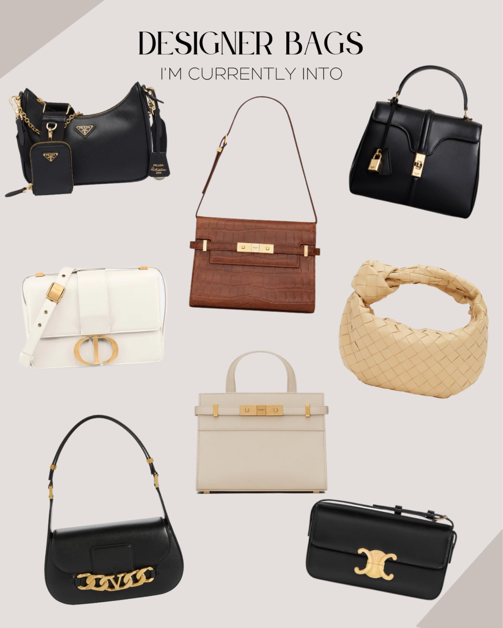 Designer bags I’m currently into. 

#LTKitbag #LTKGiftGuide
