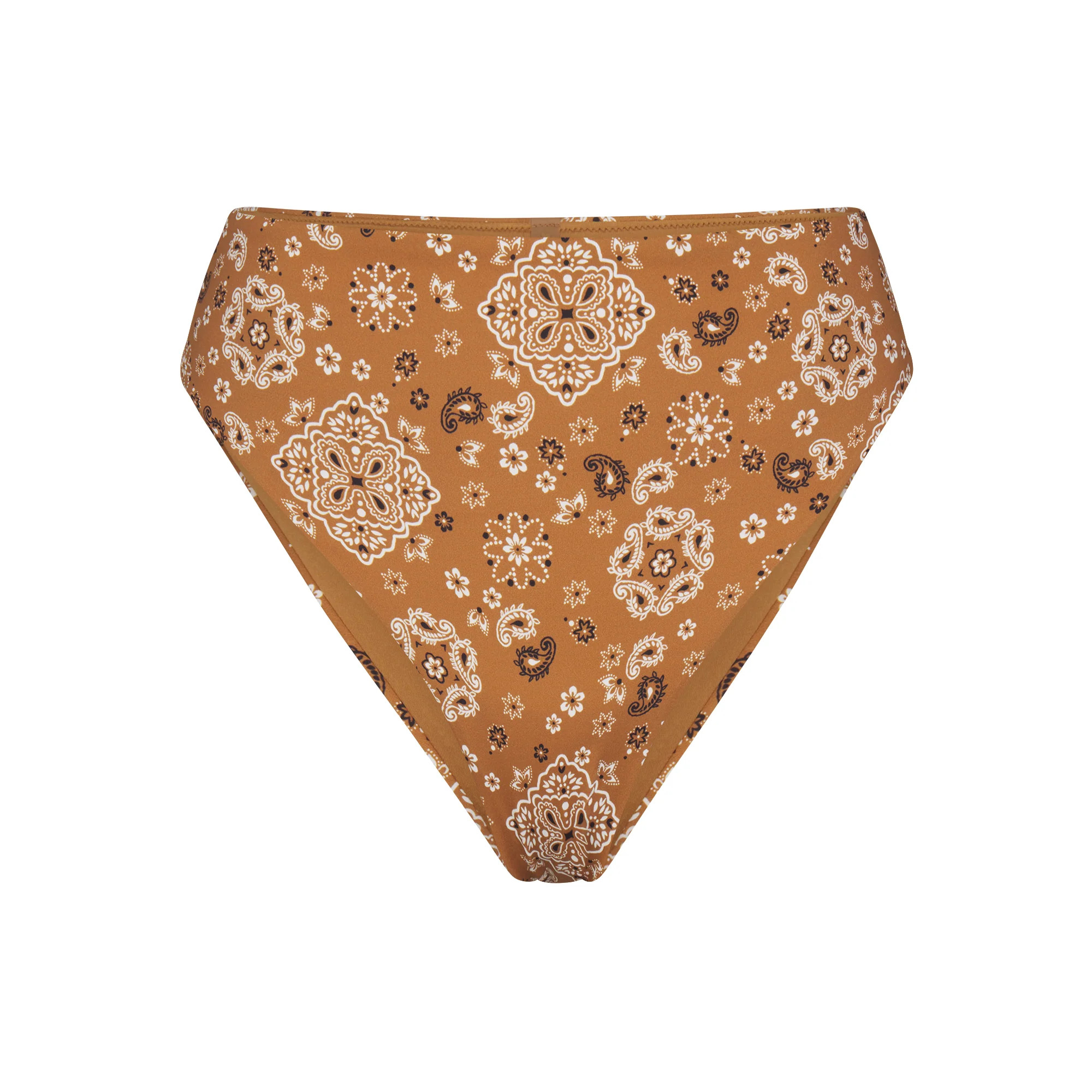 SIGNATURE SWIM HIGH-WAISTED BIKINI BOTTOM | ALMOND BANDANA | SKIMS | SKIMS (US)