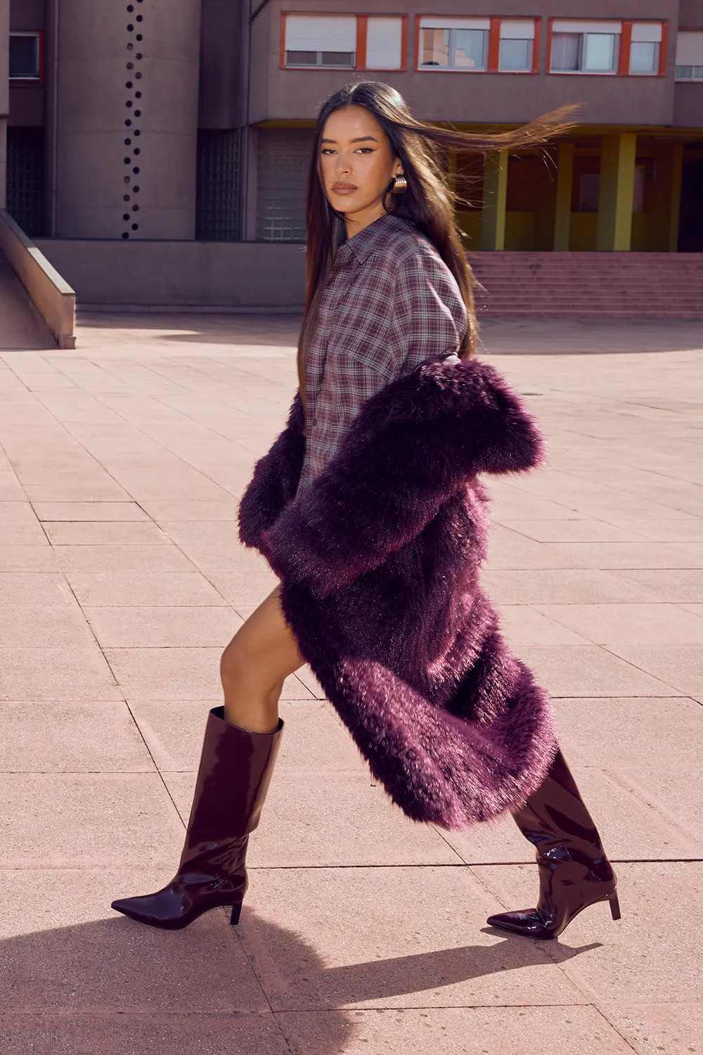 Knee High Column Stiletto Mid Boots | Boohoo.com (UK & IE)
