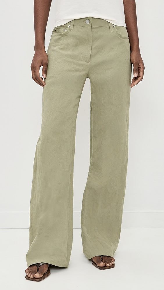 Relaxed Wrinkle Bootcut Trousers | Shopbop