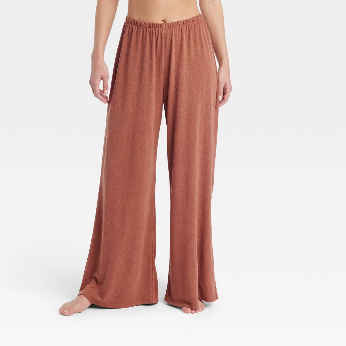 Women's Slub Knit Pants - Stars Above™ Brown L | Target