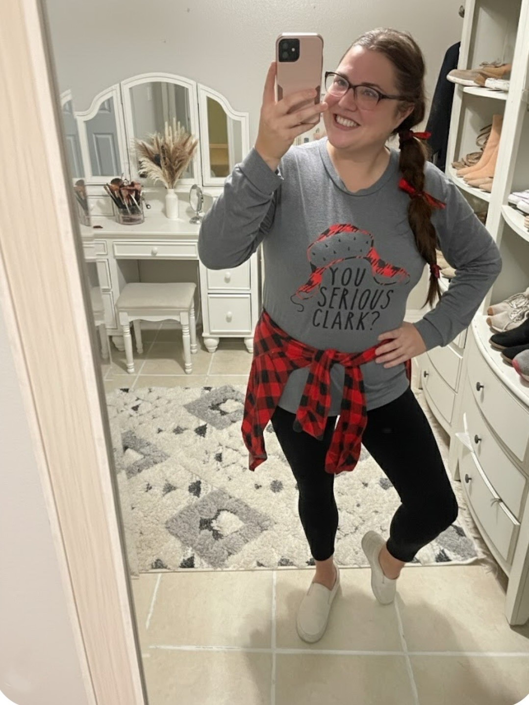 Casual & Cute OOTD for the holidays!! 

Do you recognize the movie quote? 

#christmasstyle #casualstyle #comfystyle #festive #funnyshirt 

#LTKMidsize #LTKHoliday #LTKGiftGuide