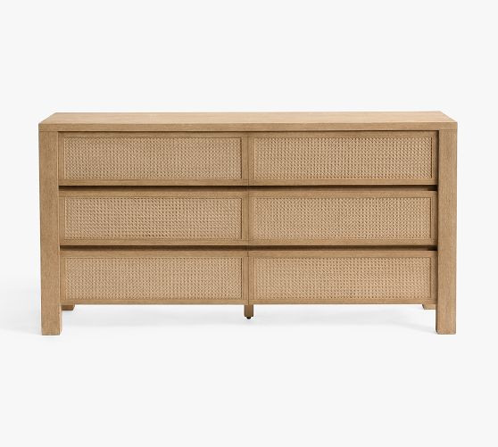 Marina Cane 6-Drawer Dresser (66") | Pottery Barn (US)
