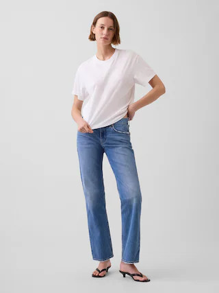 Mid Rise Relaxed Straight Jeans | Gap (US)