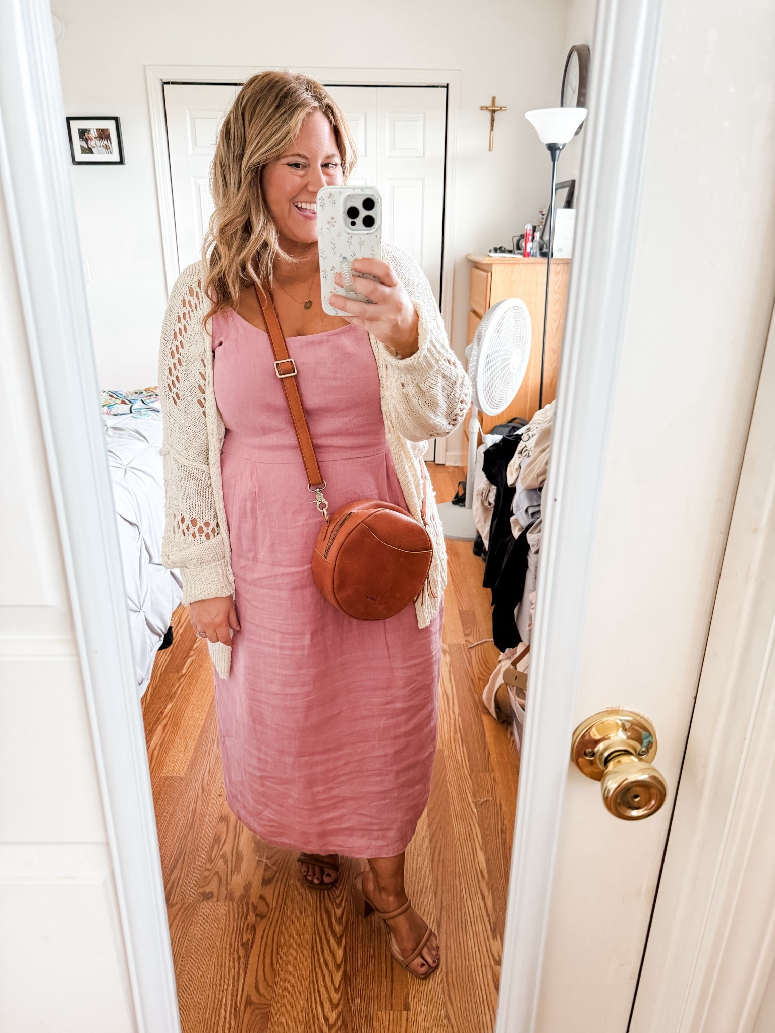 Wearing an XL in my Quince linen dress.  Top is a little big so possibly could have done a large.  xL in cardigan.  

Use code INFG-25STUFFSTEPHSHARES10 to save at Quince  

#LTKSeasonal #LTKWedding #LTKMidsize