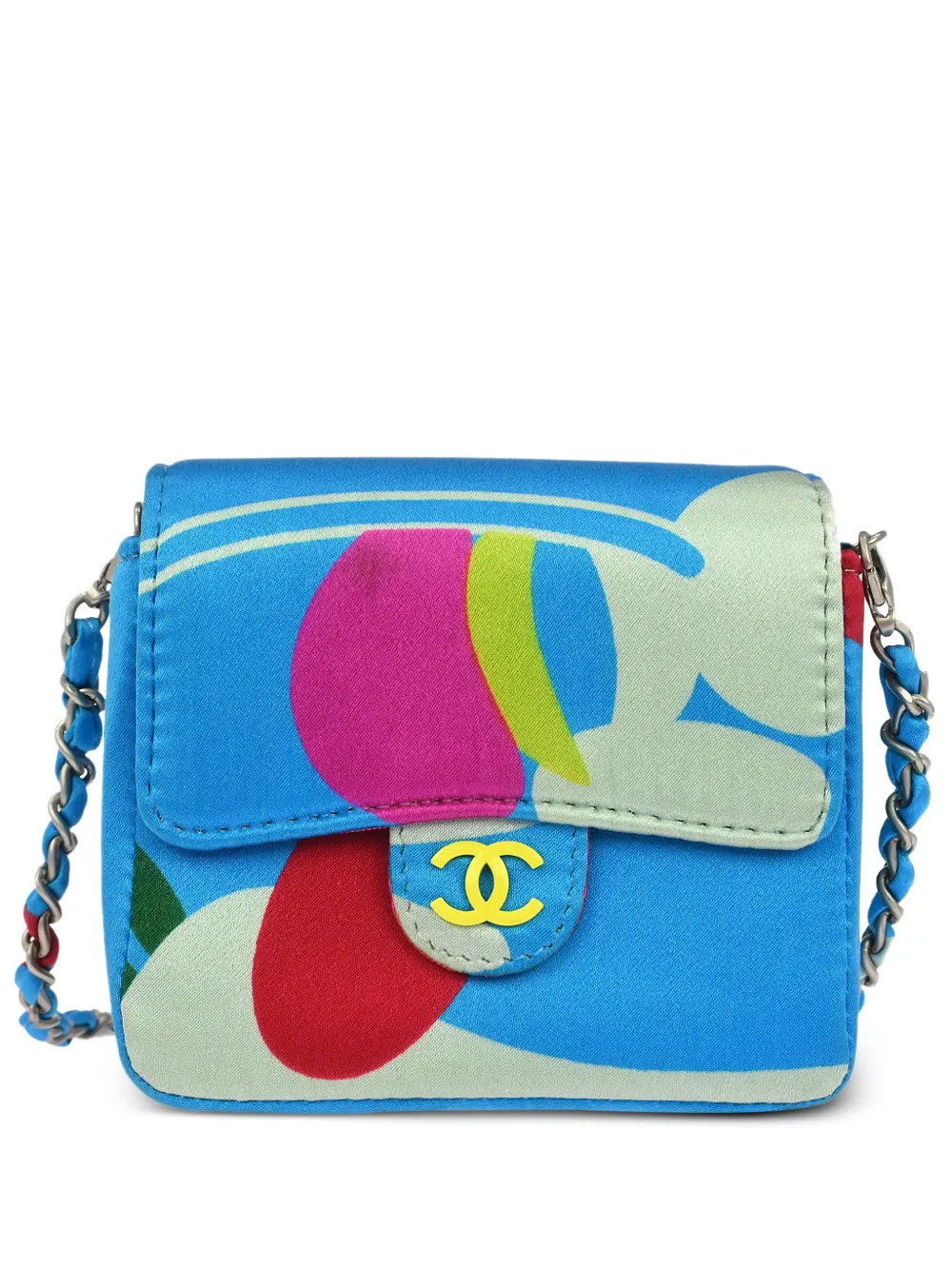 CHANEL Pre-Owned 2000 flap shoulder bag - Blue | Farfetch Global