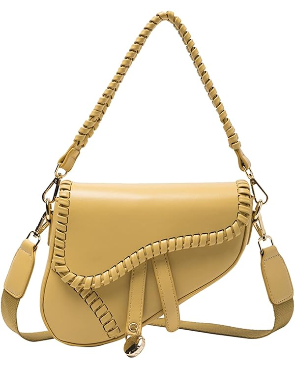 Women Saddle Shoulder Bag Clutch Purse Small Crossbody Bag Satchel Bags Handbag PU Leather | Amazon (US)