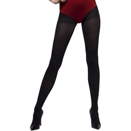 Smiffy s Costumes Women s Legs Black Pantyhose Opaque Tights Costume Accessory | Walmart (US)