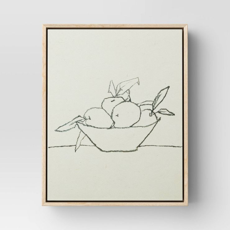 8" x 10" Fruit Bowl Unframed Wall Canvas Tan - Threshold™ | Target