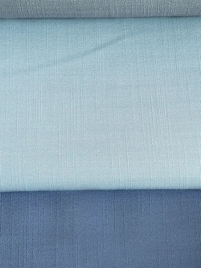 Custom Dining Room Round Table Skirt with Pleats, Baby Blue Linen and Ivory Tassel | Etsy (US)