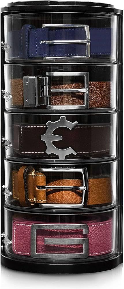 ELYPRO Premium Acrylic Belt Organizer - Sleek, Multi-Functional Storage for Belts, Jewelry, Makeu... | Amazon (US)