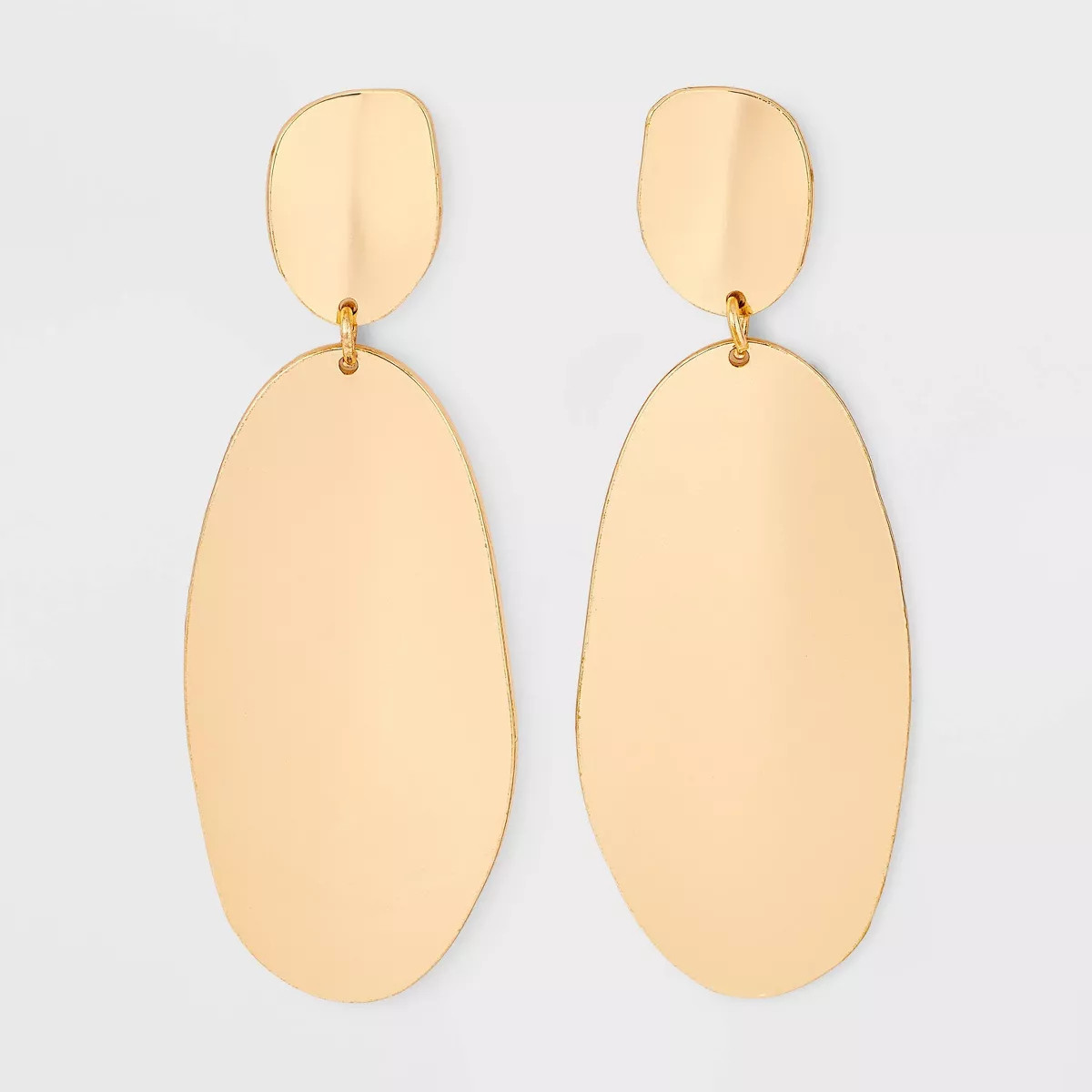 Larger Irregular Disc Drop Earrings - Universal Thread™ Gold | Target