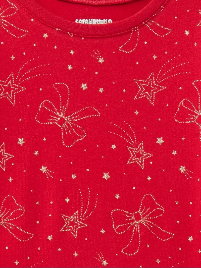 Garanimals Toddler Girls Holiday Tee with Long Sleeves, Sizes 18M-5T | Walmart (US)