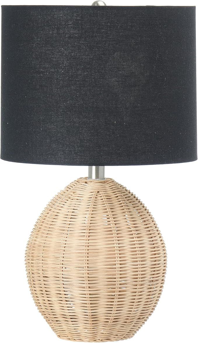 Main + Mesa Woven Rattan Table Lamp with Drum Shade | Amazon (US)