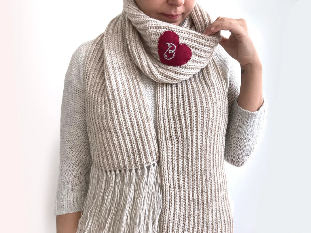 Personalized Knit Tassel Scarf, Winter Style Gift - Etsy | Etsy (US)