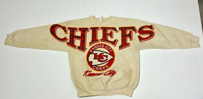 VTG 90s KC CHIEFS NFL Spellout Crewneck Sweatshirt Mens L Large PLAID  | eBay | eBay US