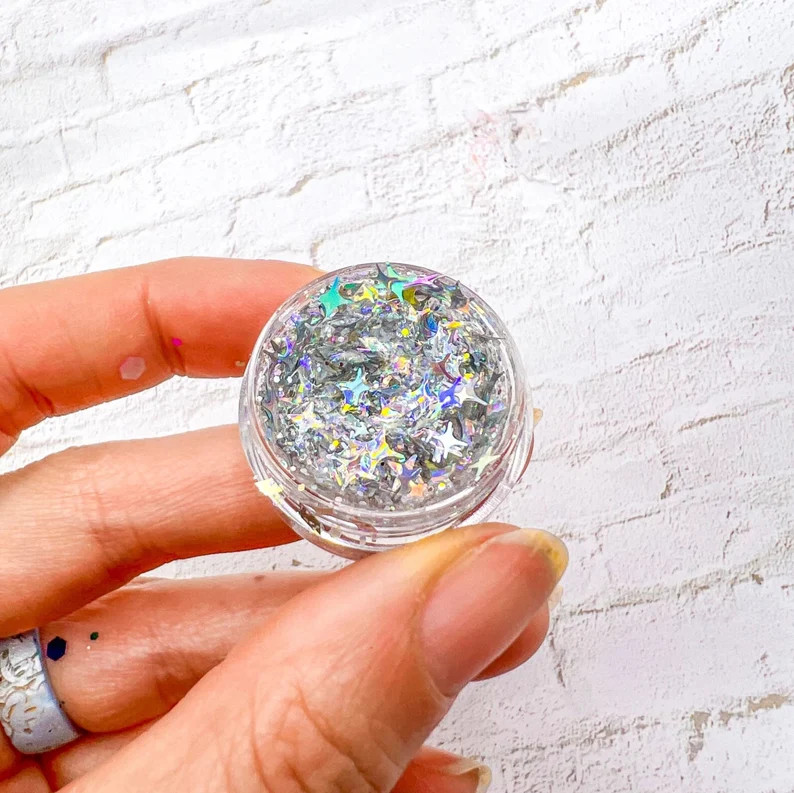 Galactic Princess Glitter Gel: Chunky Star Face & Body Cosmetic - Etsy | Etsy (Global)