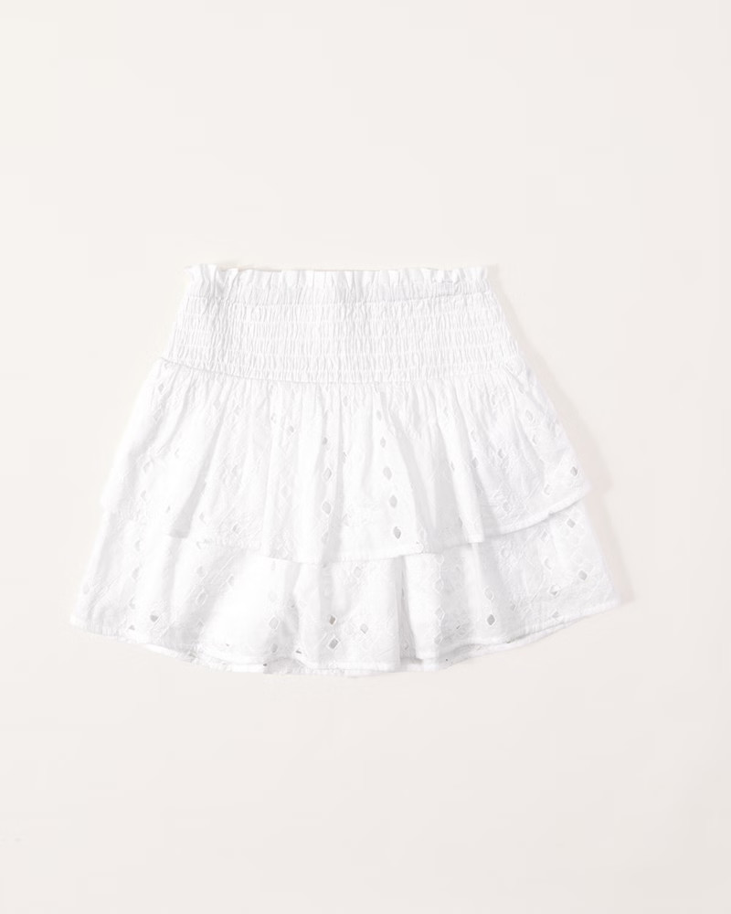 tiered ruffle skort | Abercrombie & Fitch (US)