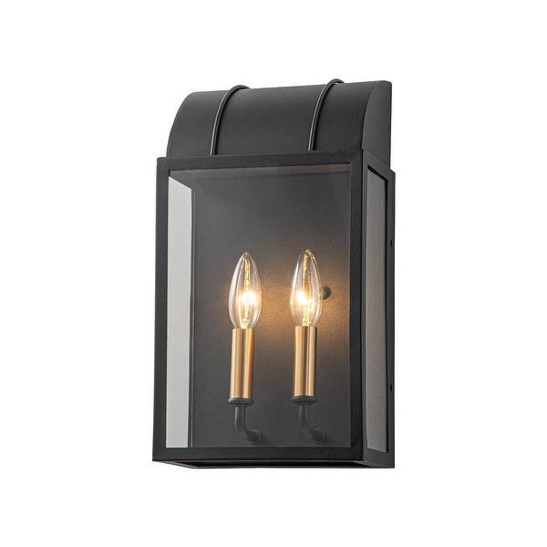 2-Light Large Outdoor Slope Matte Exterior Wall Lantern Sconce Light | Bed Bath & Beyond