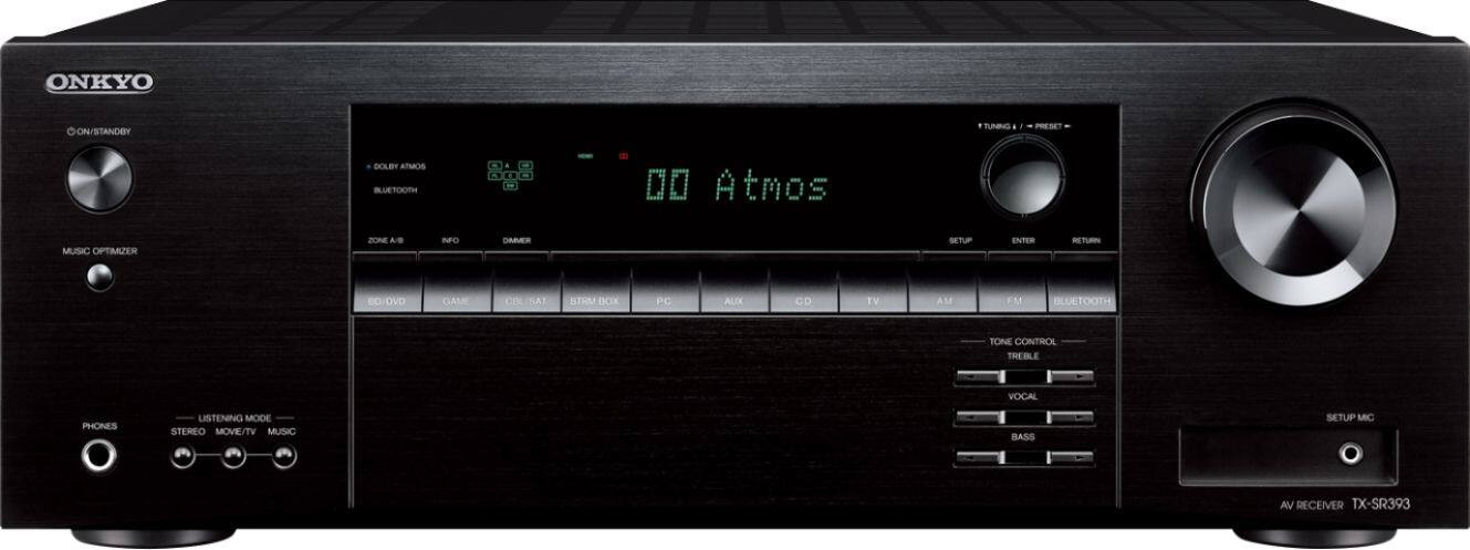Onkyo TX 5.2-Ch. with Dolby Atmos 4K Ultra HD HDR Compatible A/V Home Theater Receiver Black TX-S... | Best Buy U.S.