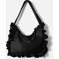 Damson Madder 90s Frill-Trimmed Satin Shoulder Bag | Mybag.com (Global) 