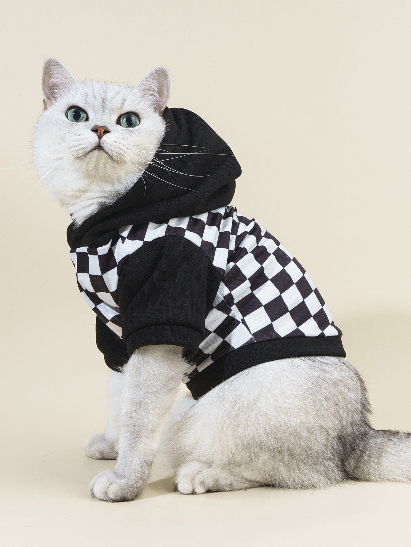 PETSIN Checkered Print Pet Hoodie | SHEIN