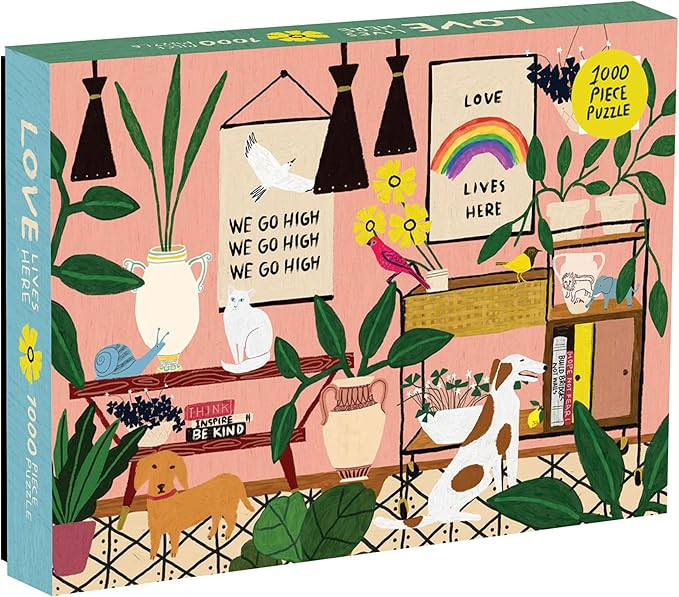 Galison Love Lives Here 1000 Piece Jigsaw Puzzle for Adults and Families, Inspirational Puzzle with  | Amazon (US)