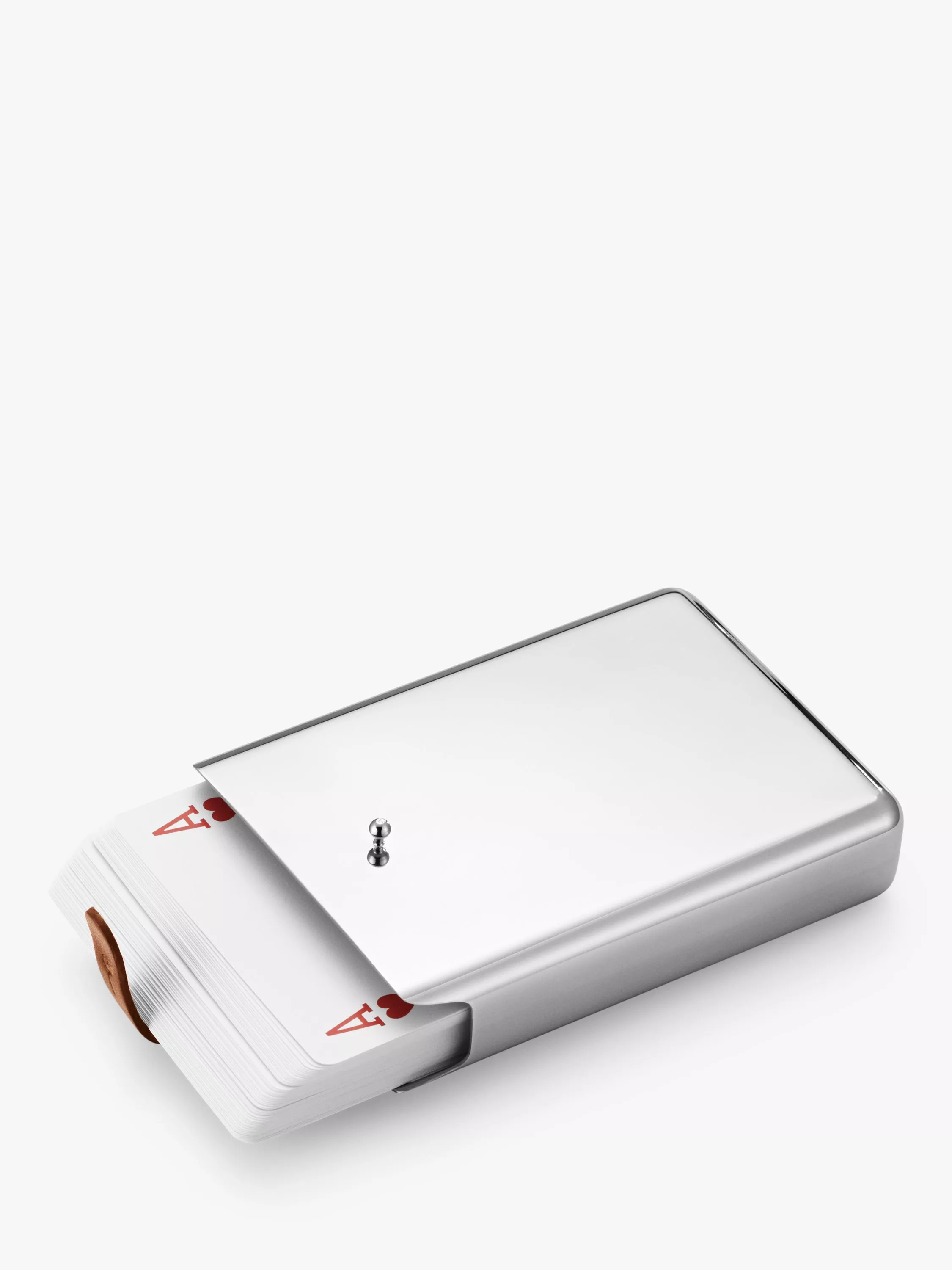 Georg JensenSky Playing Card Deck & Stainless Steel Holder, Silver | John Lewis (UK)