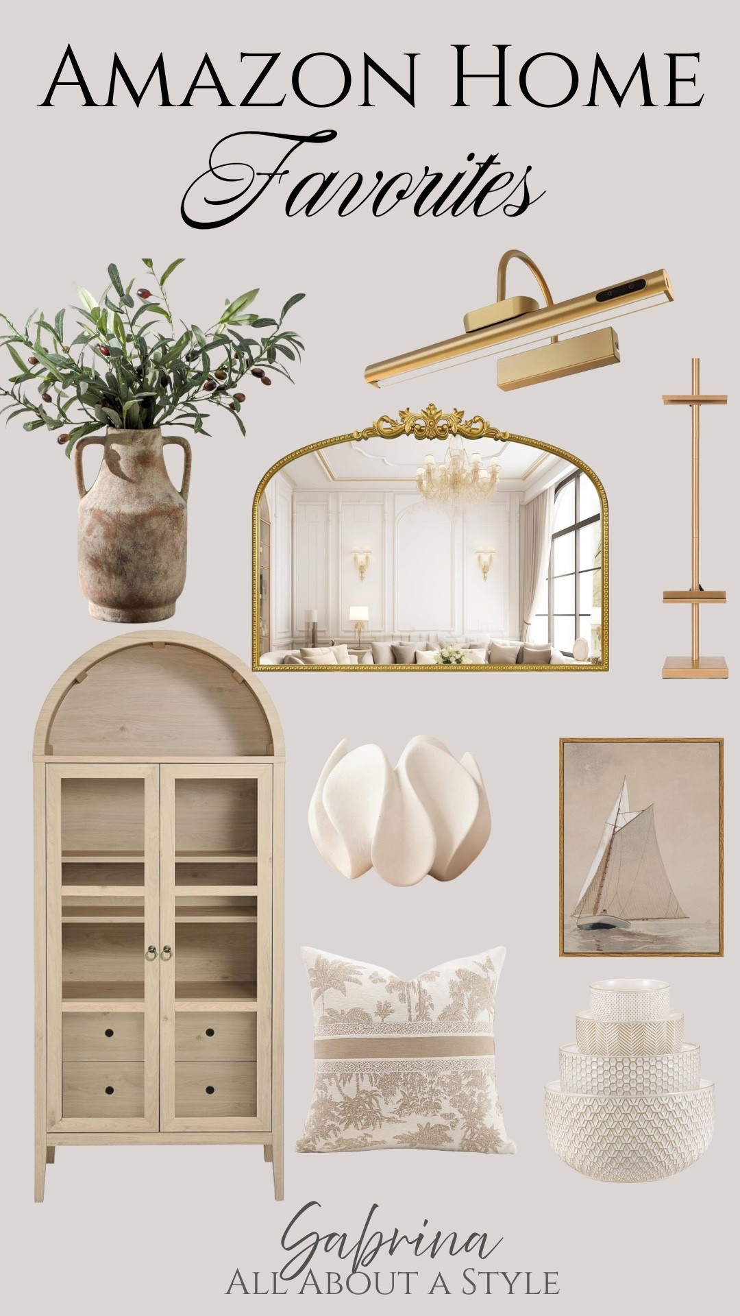 Home favorites that look designer without the designer price.
Timeless neutrals, warm brass accents, and textures that instantly elevate any space These are the pieces I reach for when I want my home to feel curated, cozy, and classic-without overthinking it. 

Follow me on IG & TikTok {allaboutastyle} if you love neutral tones and effortless style 🤍


#LTKFinds
#AmazonHome #AmazonDecor #NeutralHome #ClassicHome #DesignerInspired
#HomeInspo
#WarmNeutrals
#ElevatedInteriors

#LTKHome