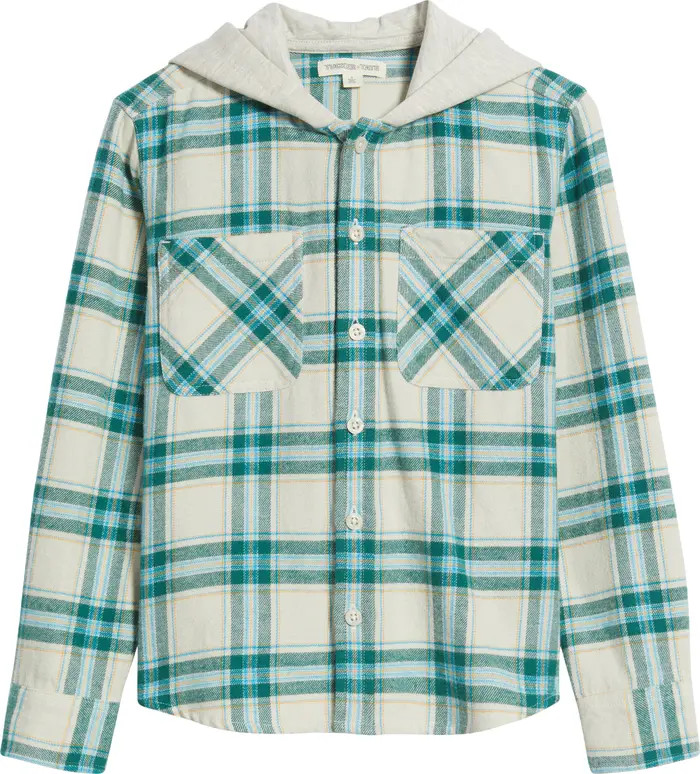 Tucker + Tate Kids' Hooded Flannel Shirt | Nordstrom | Nordstrom