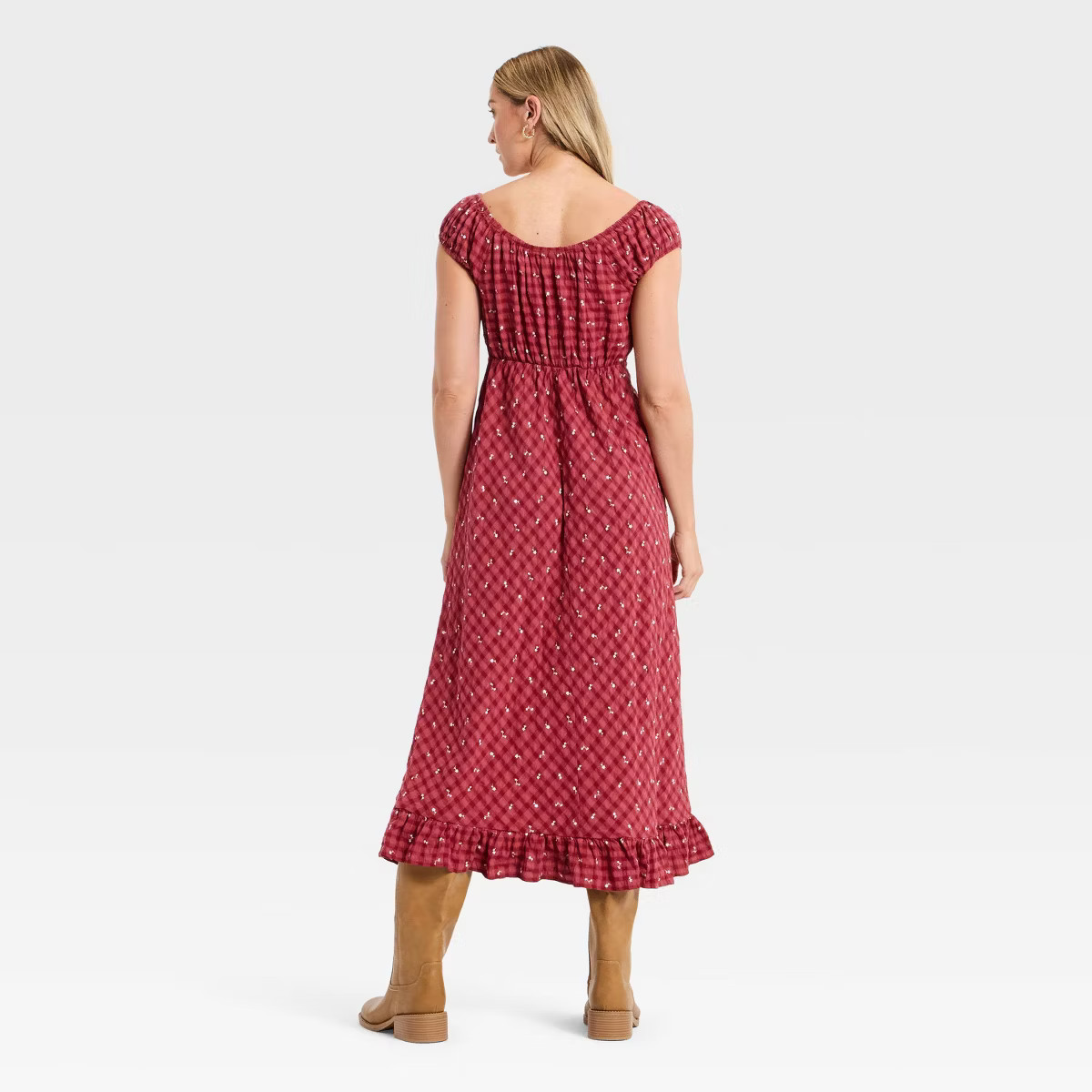 Women's Puff Short Sleeve Ankle Sundress - Universal Thread™ | Target