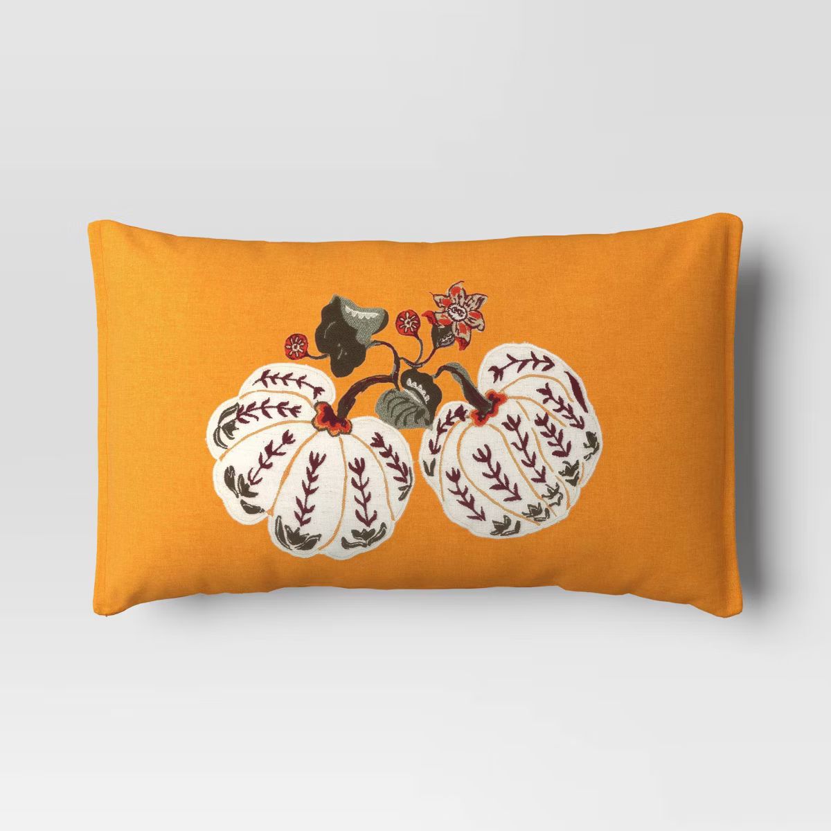 Lumbar Pumpkin Pillow Throw Pillow Gold - Threshold™ | Target