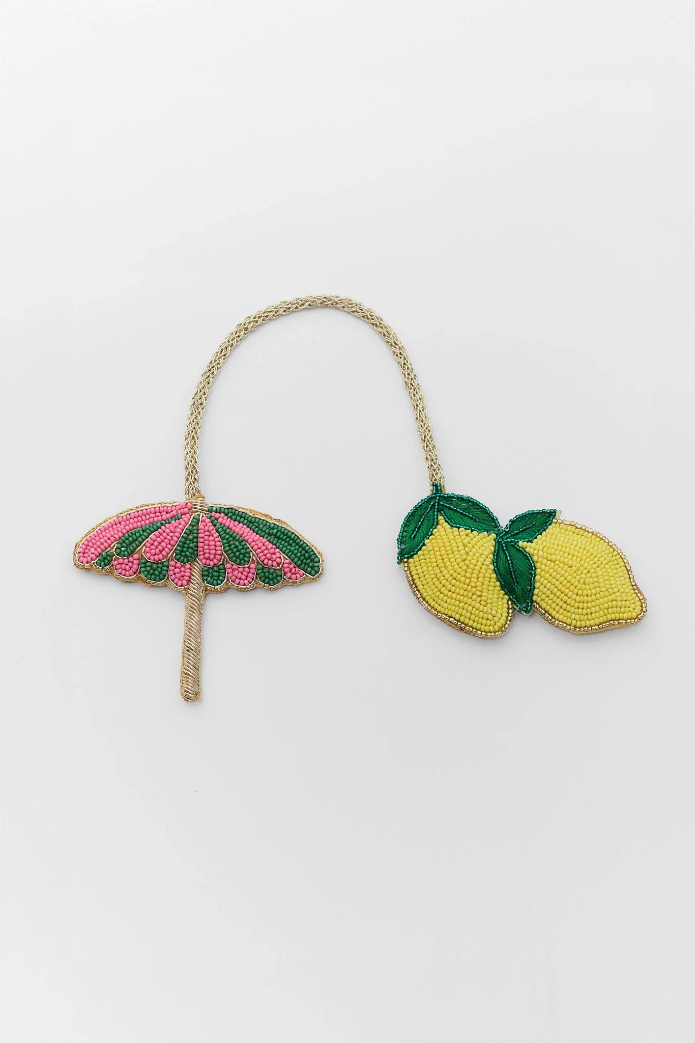 Multi Beaded Lemon Bag Charm | Avara