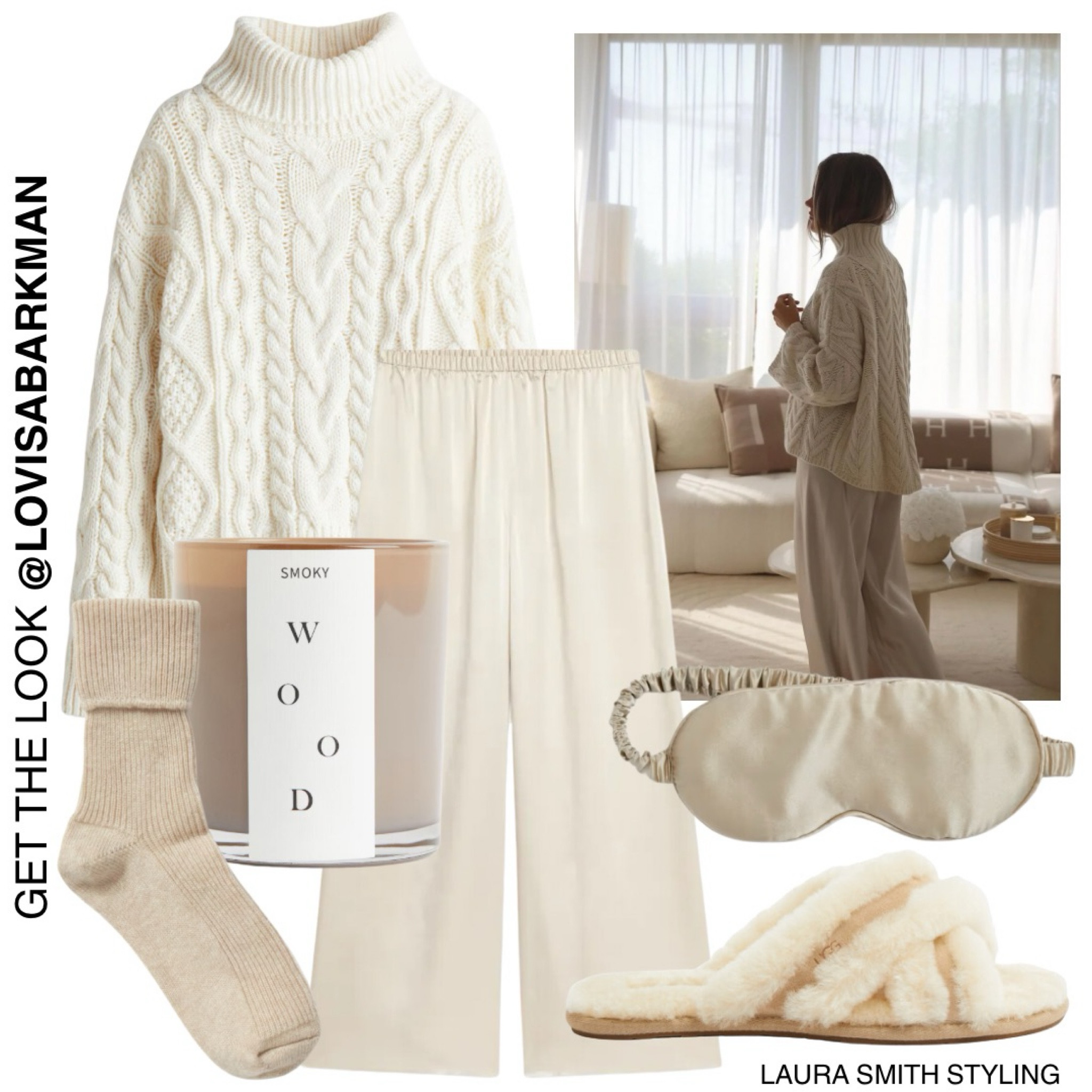 A cosy outfit for a day of hibernating 🌨️

Inducing roll neck knit white jumper, silk trousers, relaxed trousers, fluffy slippers, cashmere socks, thick socks, silk eye mask, candle  

#LTKwinter #LTKuk #LTKstyletip