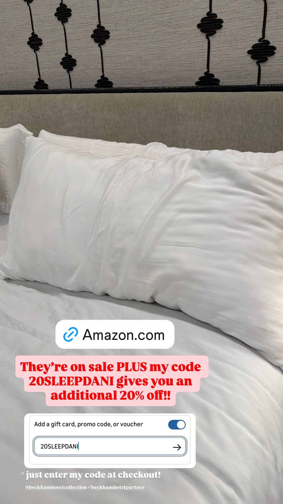My pillows are on sale PLUS my code 20SLEEPDANI gives you an additional 20% off!! 

 #LTKHome #LTKSaleAlert