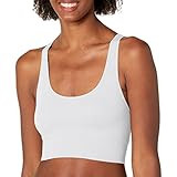 Maidenform Women's Feel Good Seamless Wireless Crop Tank DM2304, White, X-Large | Amazon (US)