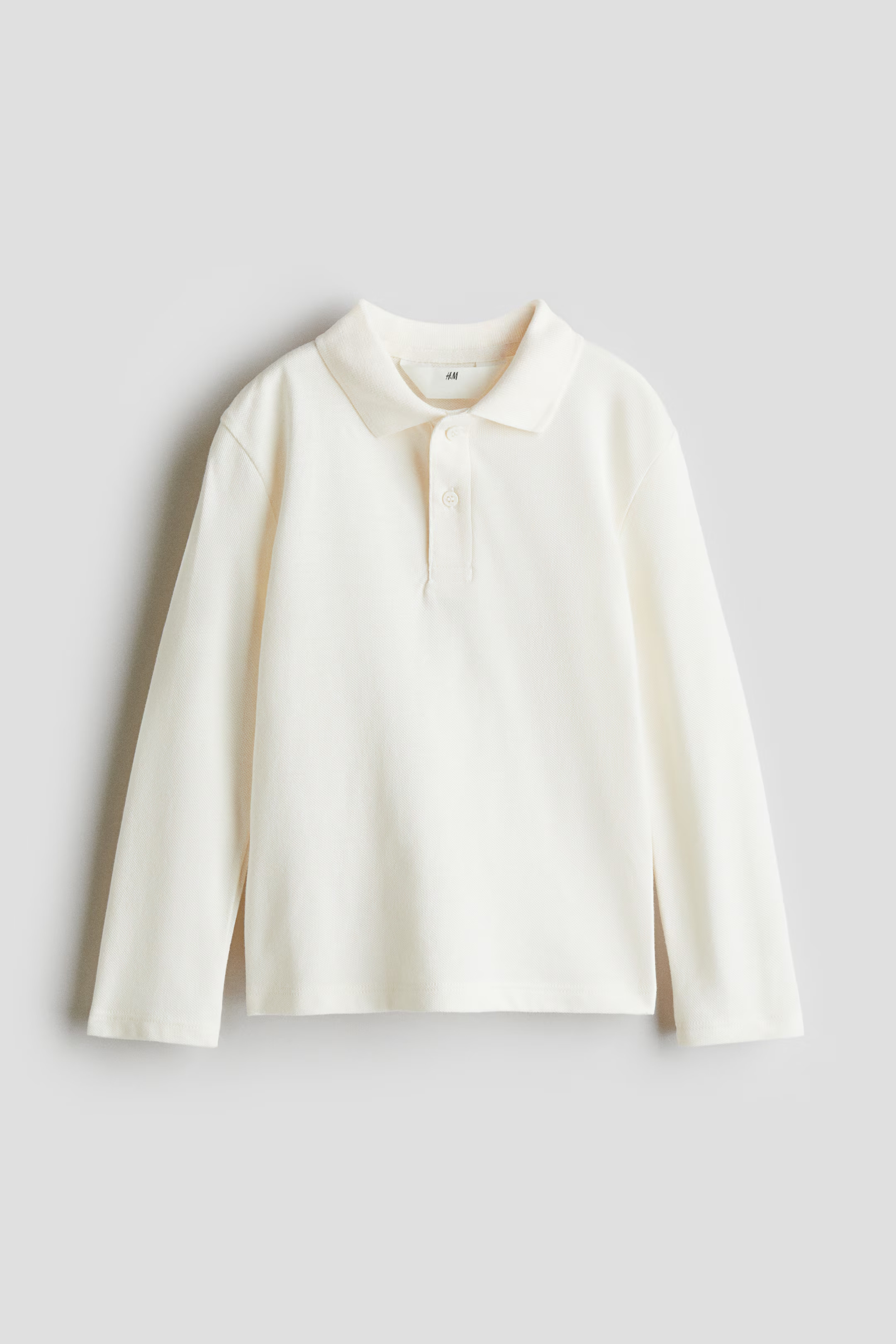 Long-Sleeved Cotton Polo Shirt | H&M (US + CA)