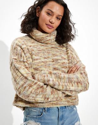 AE Boucle Turtleneck Sweater | American Eagle Outfitters (US & CA)